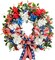 22 Inch Patriotic Spring Wreaths for Front Door 4th of July Wreaths with Red White Blue Hydrangea Flag Bowknot Wreath for Memorial Day Independence Day Home Decor